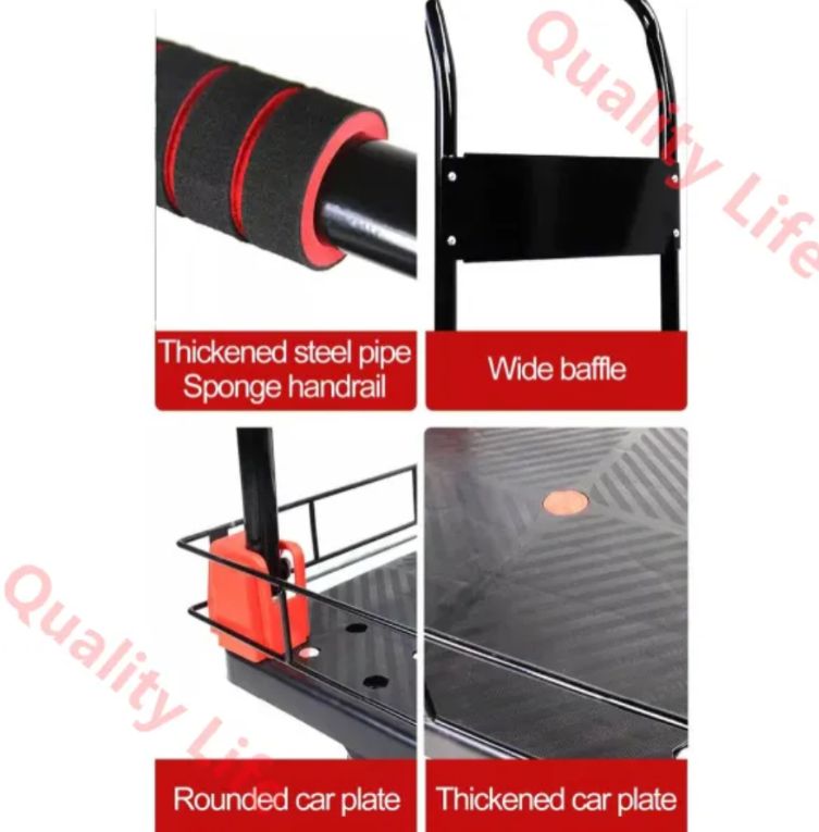 ージ付きプラットフォームトラックカート 取り外し なフェンス付き折りたたみ式ハンドトラックフラットカート 4つの回転キャスター付き プッシュカート 倉庫 荷物移動用72 x 48 82 cm 28 19 32 in