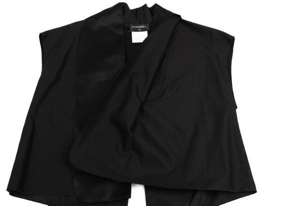 シャネルCHANEL コットンショールカラーノースリーブトップス 黒38