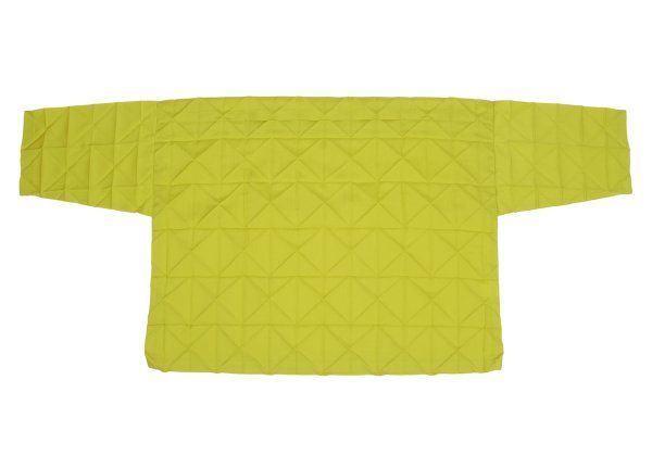 イッセイミヤケミーISSEY MIYAKE me 折りプリーツカットソー 黄緑F