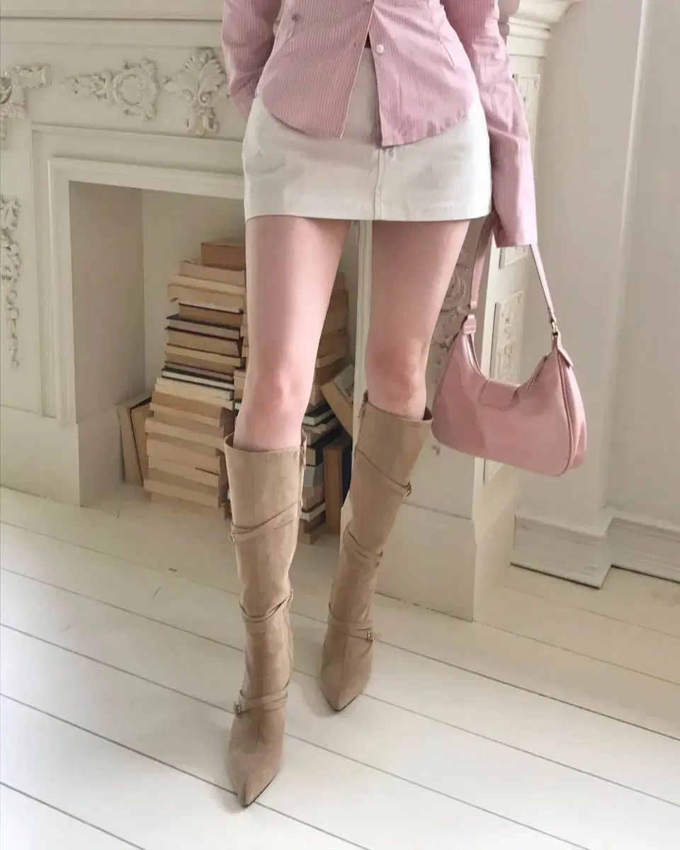 Cloudemotion スウェッシー バックル スティレット ロングブーツ