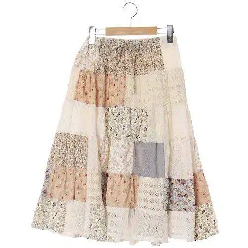 ヴィンテージ ブラウン スクエアパッチ スカート ONE PIECE Agile