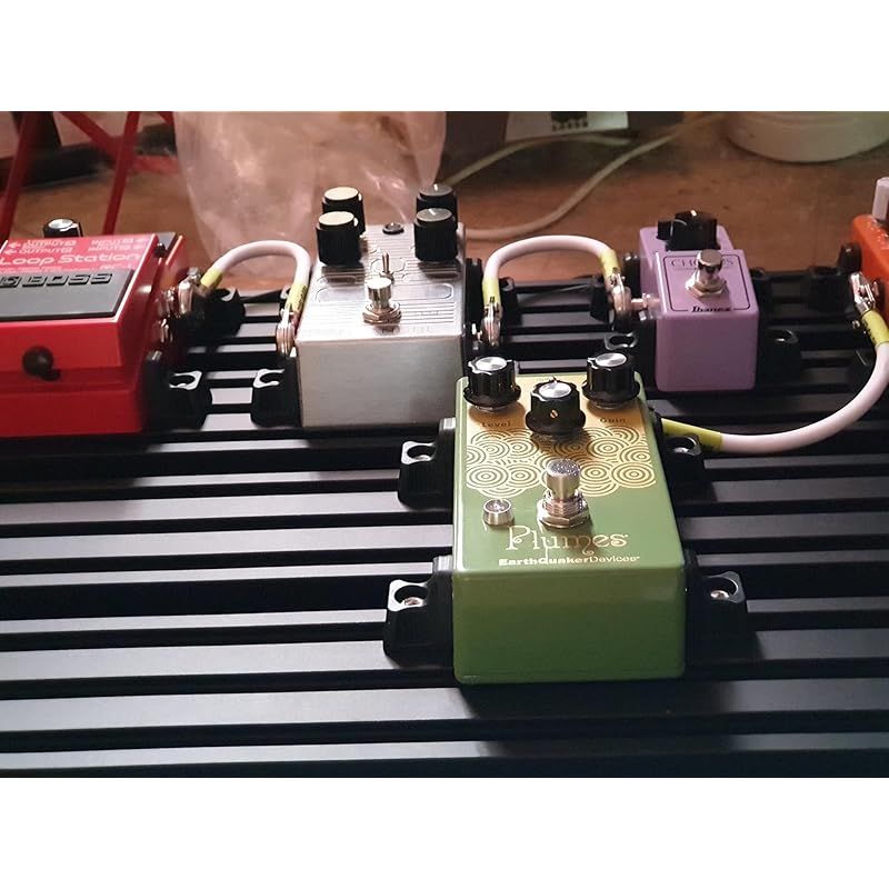  Guitto ギターエフェクター ペダルボード クランプブロック固定効果 アルミニウム合金超軽量キャリングバッグ付き 小 黒 1 光学機器 計測 検査