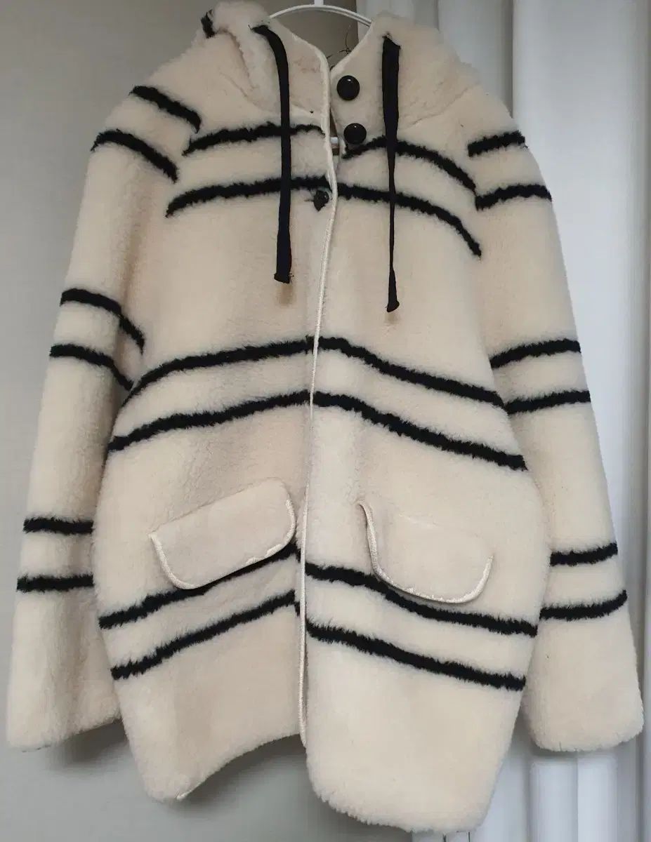 ウール100 ストライプ フード ジャケット WHO
