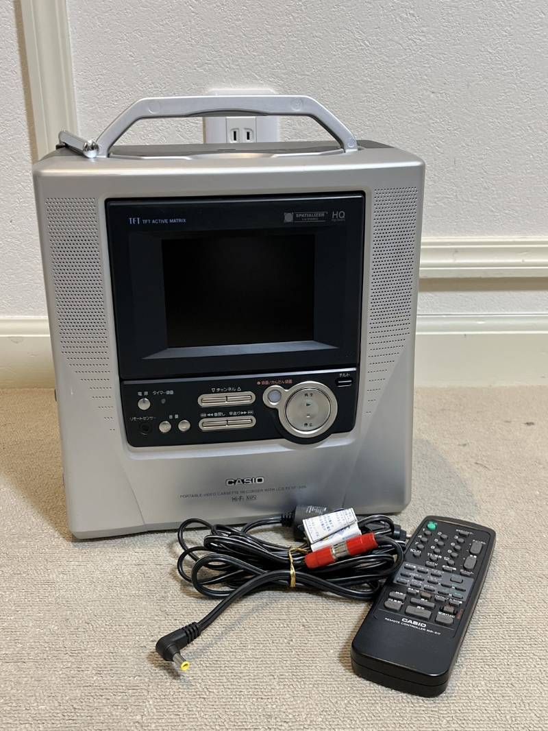 CASIO VF-50 S ポータブルビデオカセットレコーダー 液晶テレビ リモコン付 01年製
