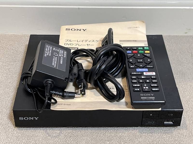 SONY BDP-S 1500 16年製 Blu-ray DVDプレーヤー リモコン 説明書付 動作 ok!