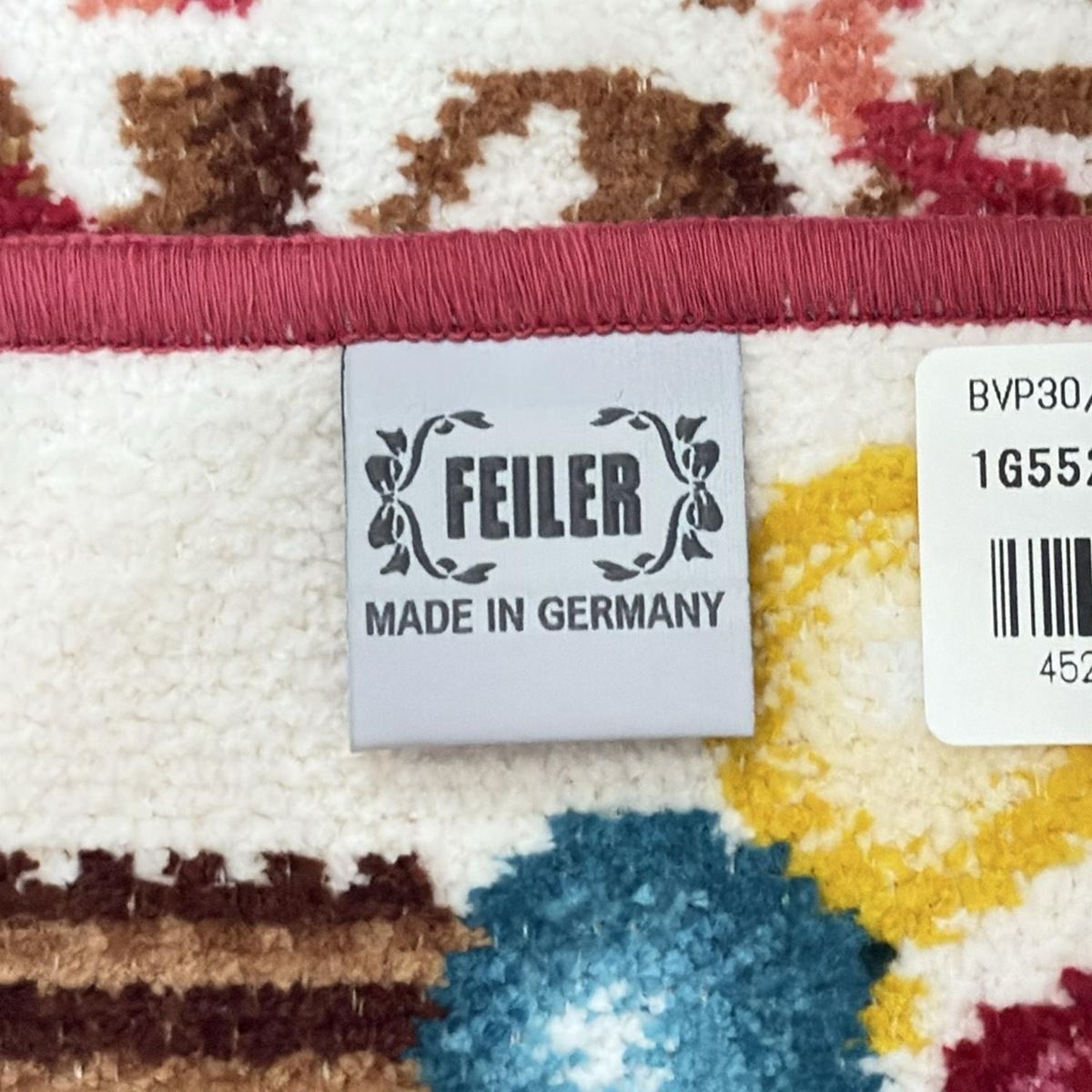  FEILER フェイラー 小物 - アイボリー×ダークブラウン×マルチ ハンドタオル ボンヴォヤージュパリ その他 小物