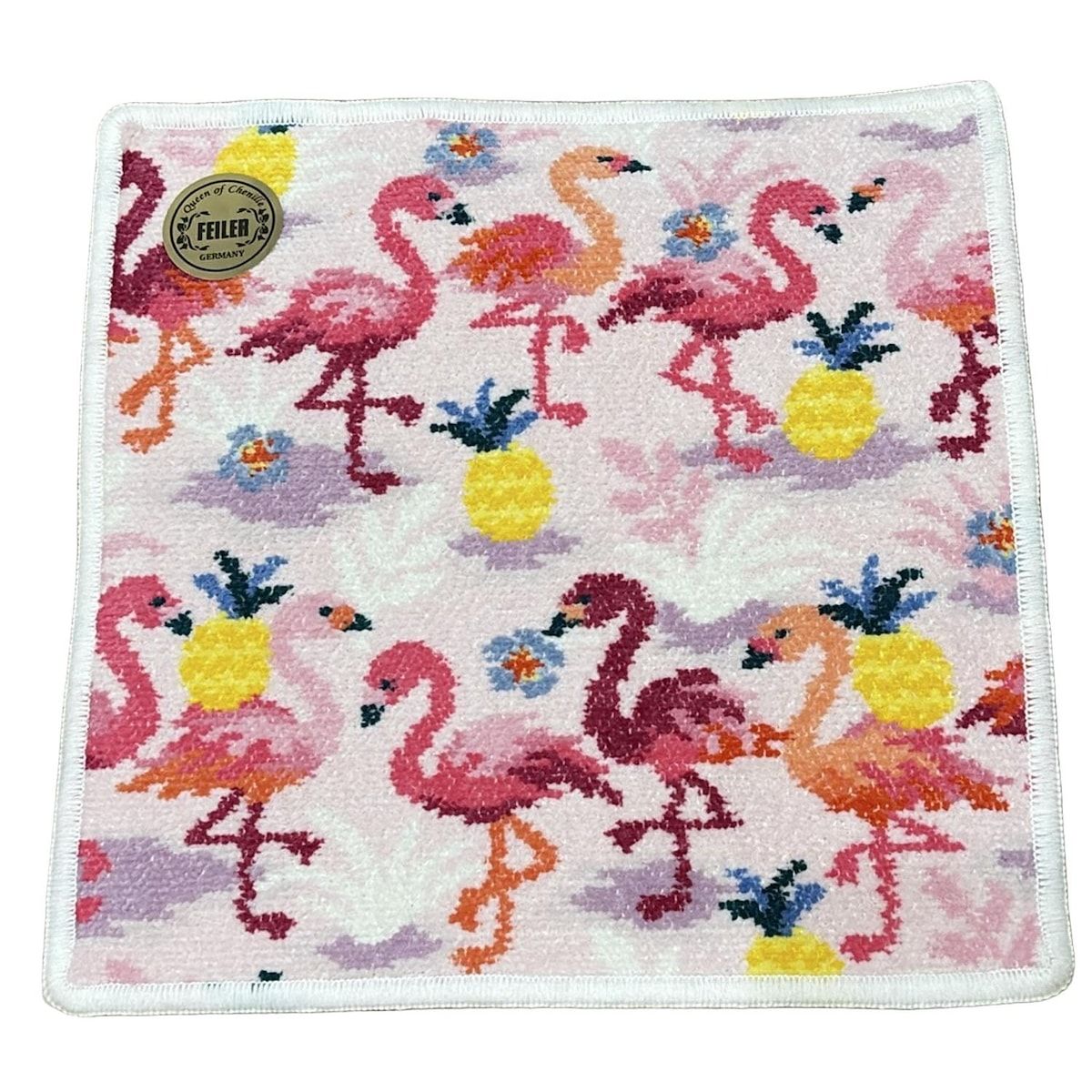 FEILER フェイラー 小物 ライトピンク ピンク マルチ ハンドタオル LOVERARY フラミンゴパレード パイナップル