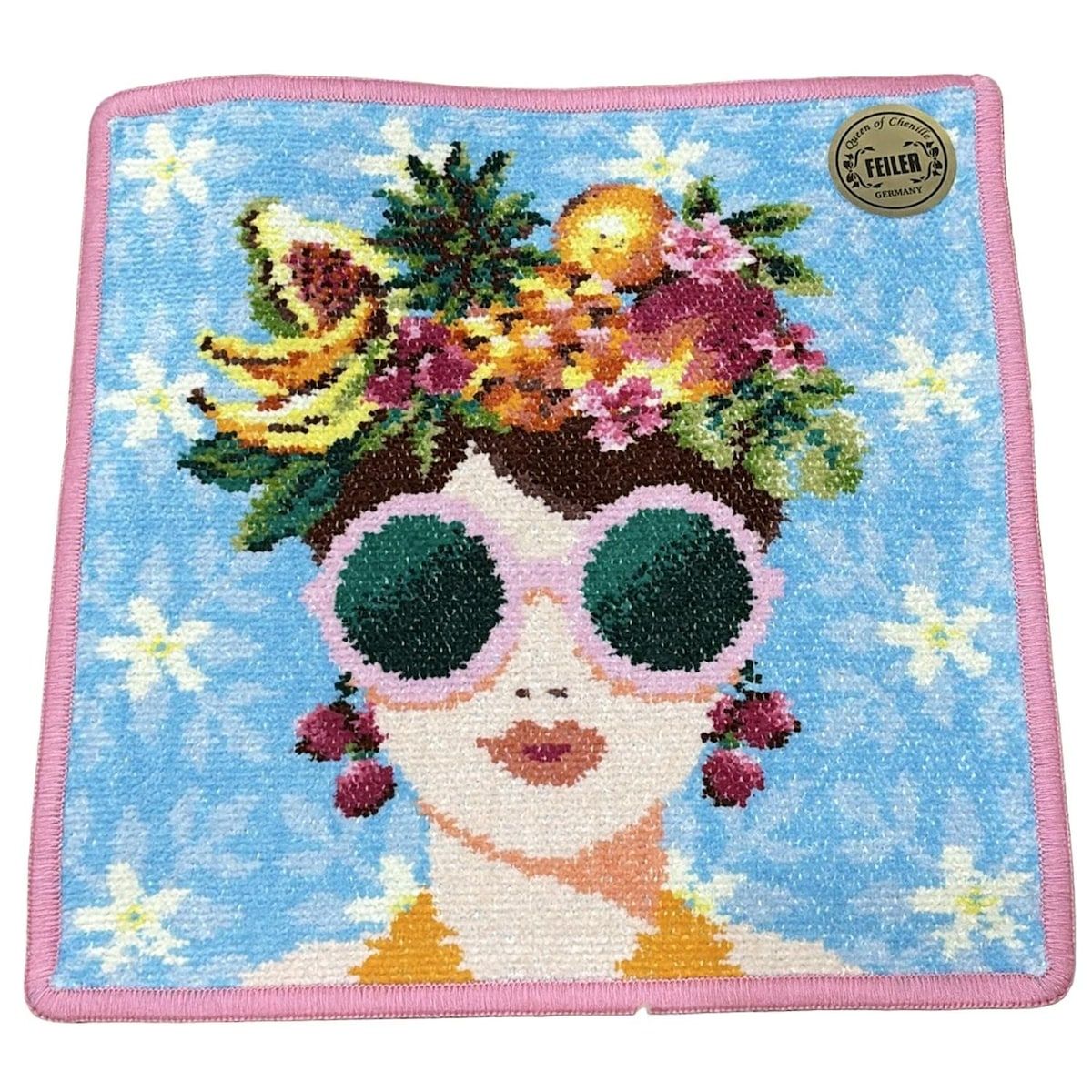 FEILER フェイラー 小物 - ライトブルー×ピンク×マルチ ハンドタオル|LOVERARY|トロピカルガール