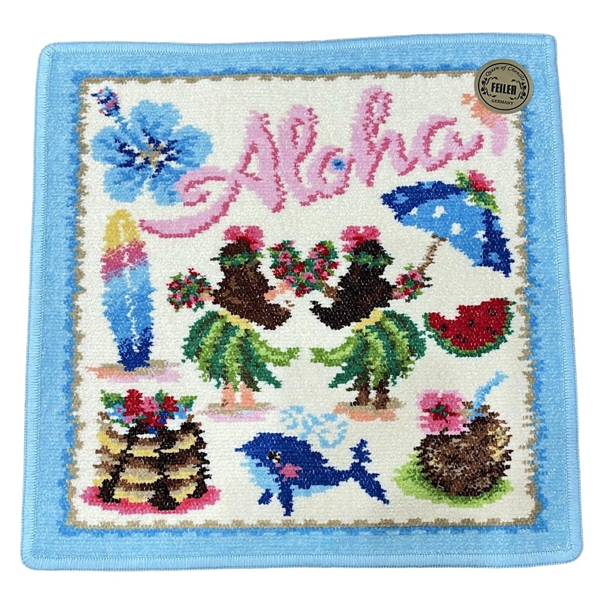 FEILER(フェイラー) 小物新品同様 - アイボリー×ライトブルー×マルチ FEILER(フェイラー) 小物新品同様 - アイボリー×ライトブルー×マルチ