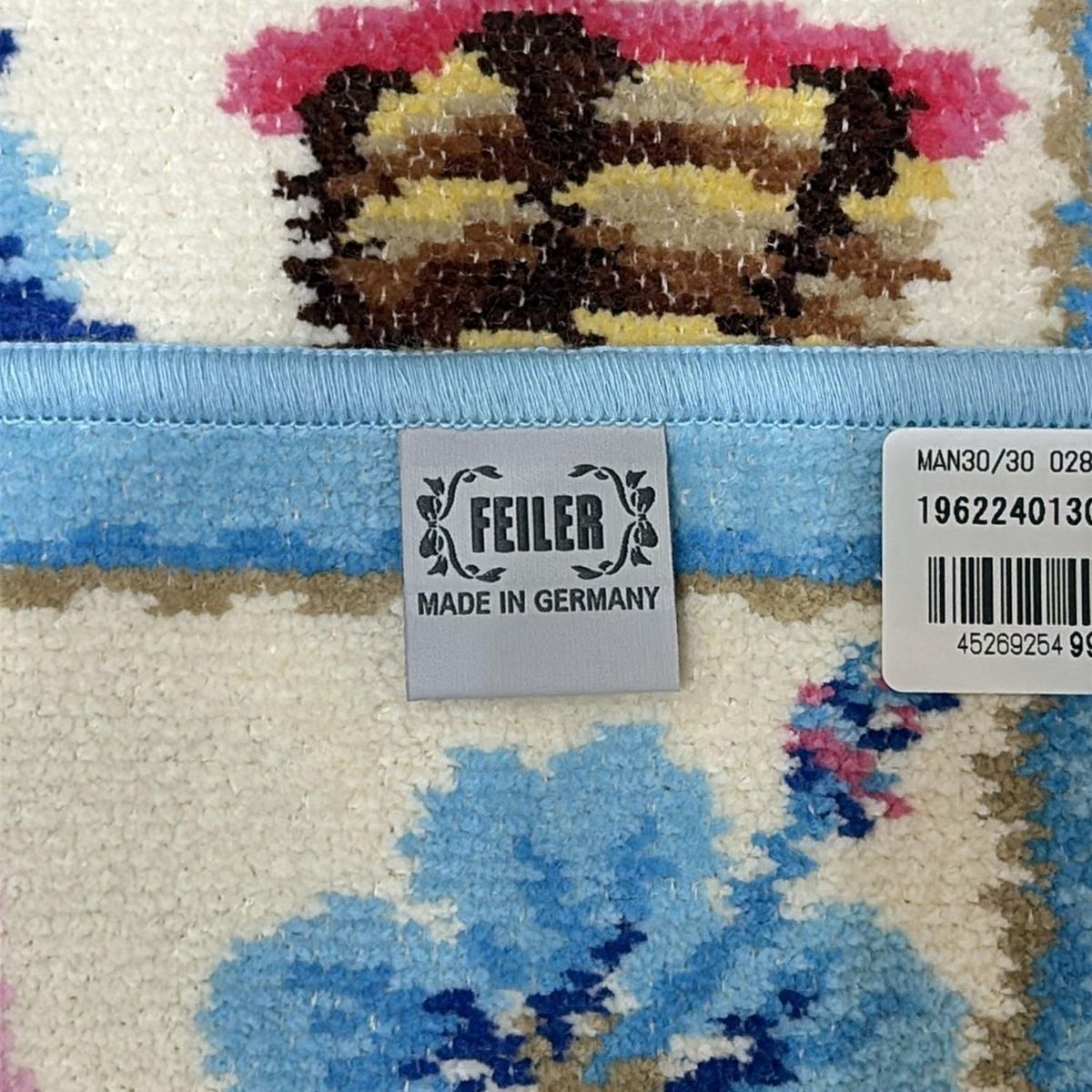 フェイラー 新品　ハンドタオル　フェイスタオル　マナマナ FEILER(フェイラー) 小物新品同様 - アイボリー×ライトブルー×マルチ