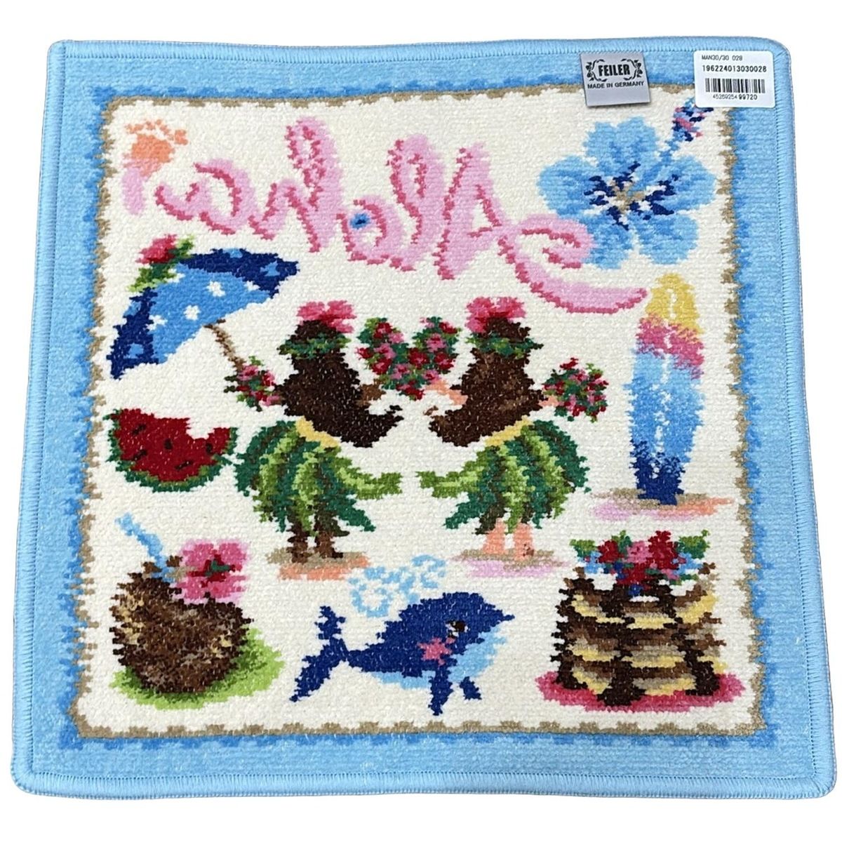 FEILER フェイラー 小物 - アイボリー×ライトブルー×マルチ ハンドタオル マナマナ