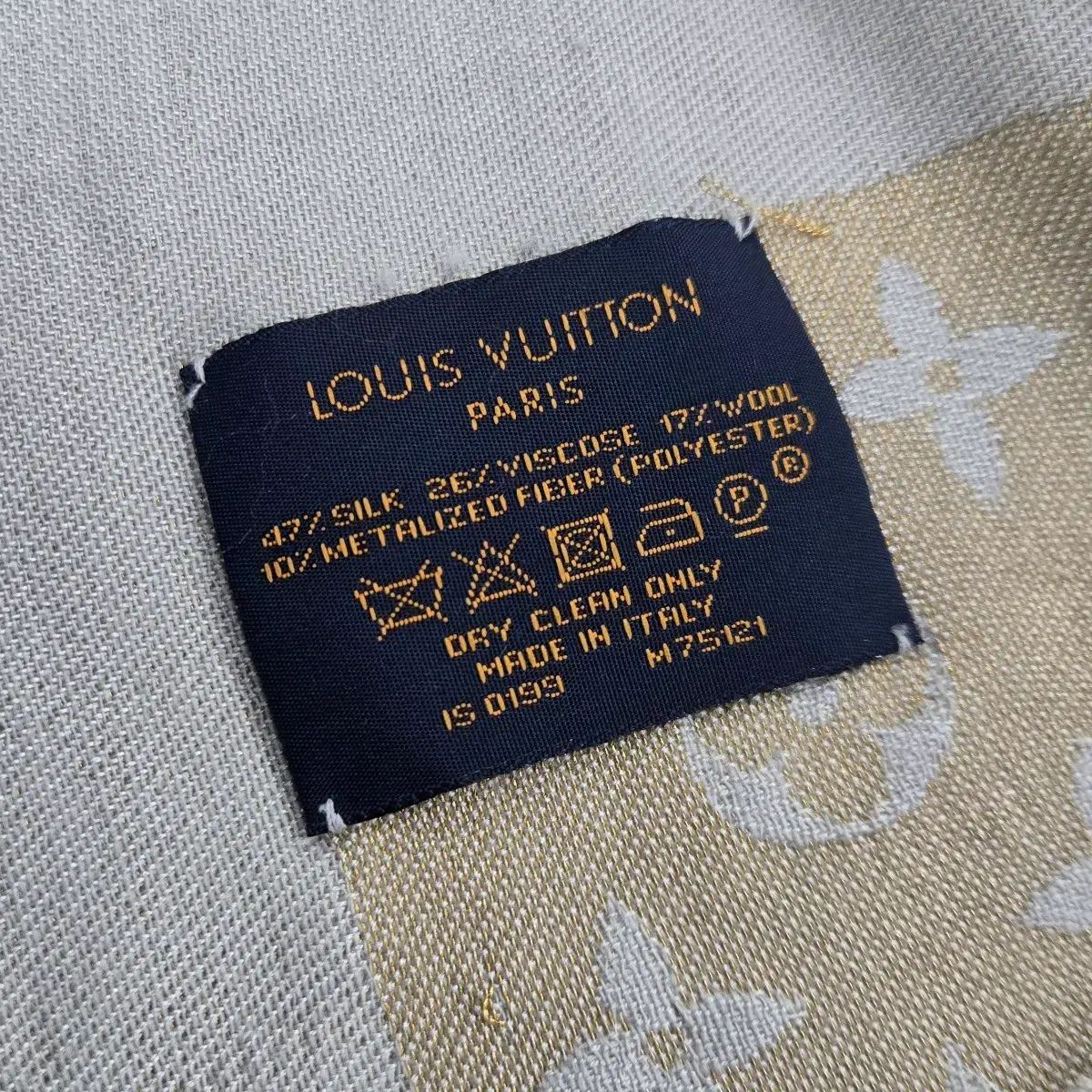 Louis Vuitton LV モノグラム シャイン ジャイアント ショール マフラー