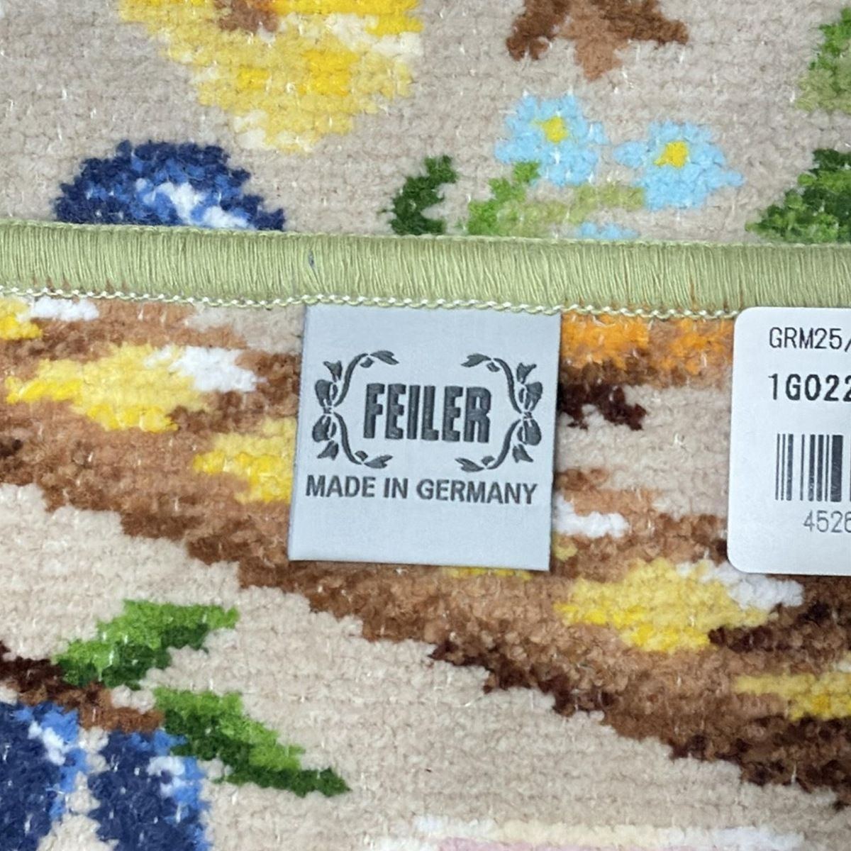  FEILER フェイラー 小物 - ベージュ×イエローグリーン×マルチ ハンドタオル グランマルシェ その他 小物