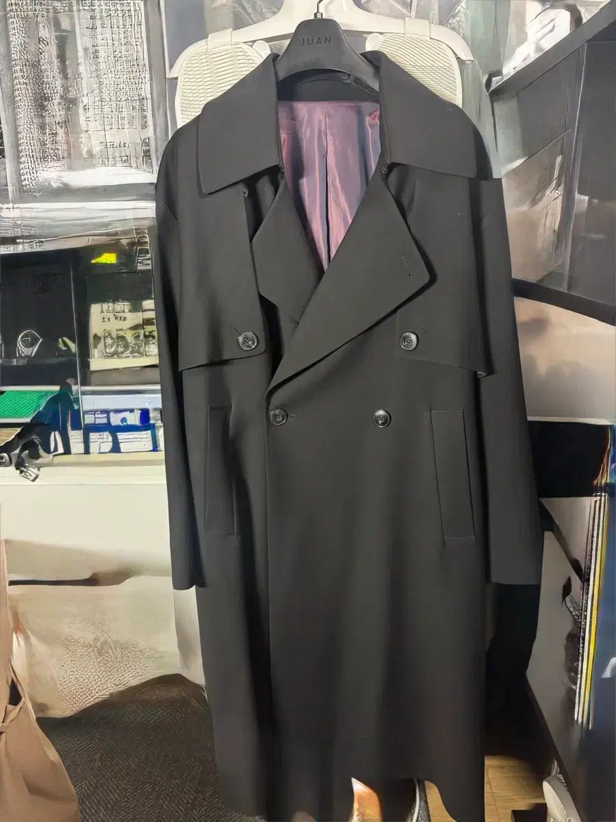 JUAN HOMME ジュアンオム トレンチコート Sサイズ ブラック