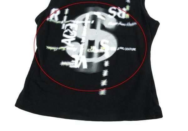 レディース ヴェルサーチVERSACE JEANS SIGNATURE ドルプリントタンク 