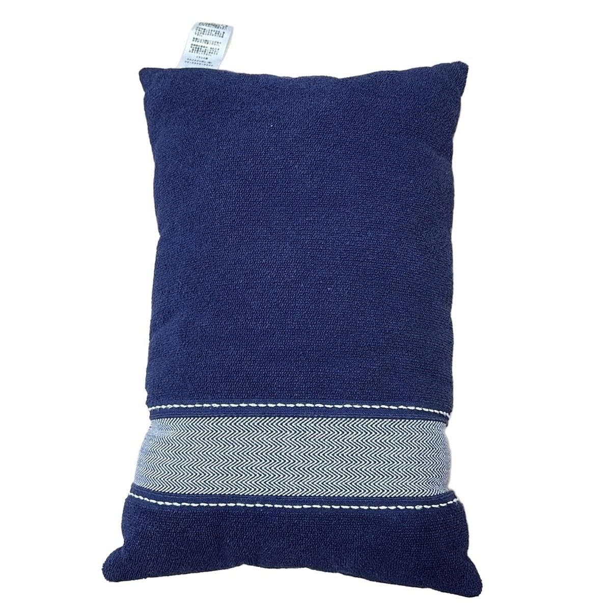 HERMES エルメス 小物 - ネイビー×白 クッション BAIN コットン