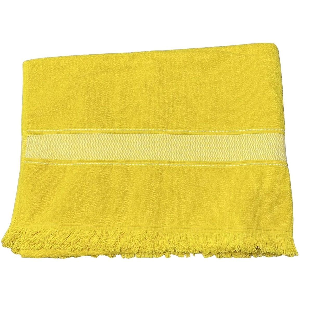 HERMES エルメス 小物 - イエロー ビーチタオル BAIN コットン
