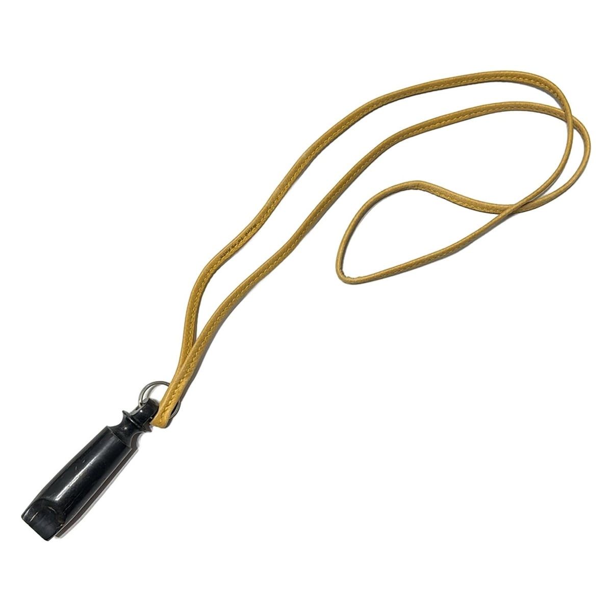 HERMES エルメス 小物 シフレ ダークブラウン ダークイエロー ホイッスル レザー