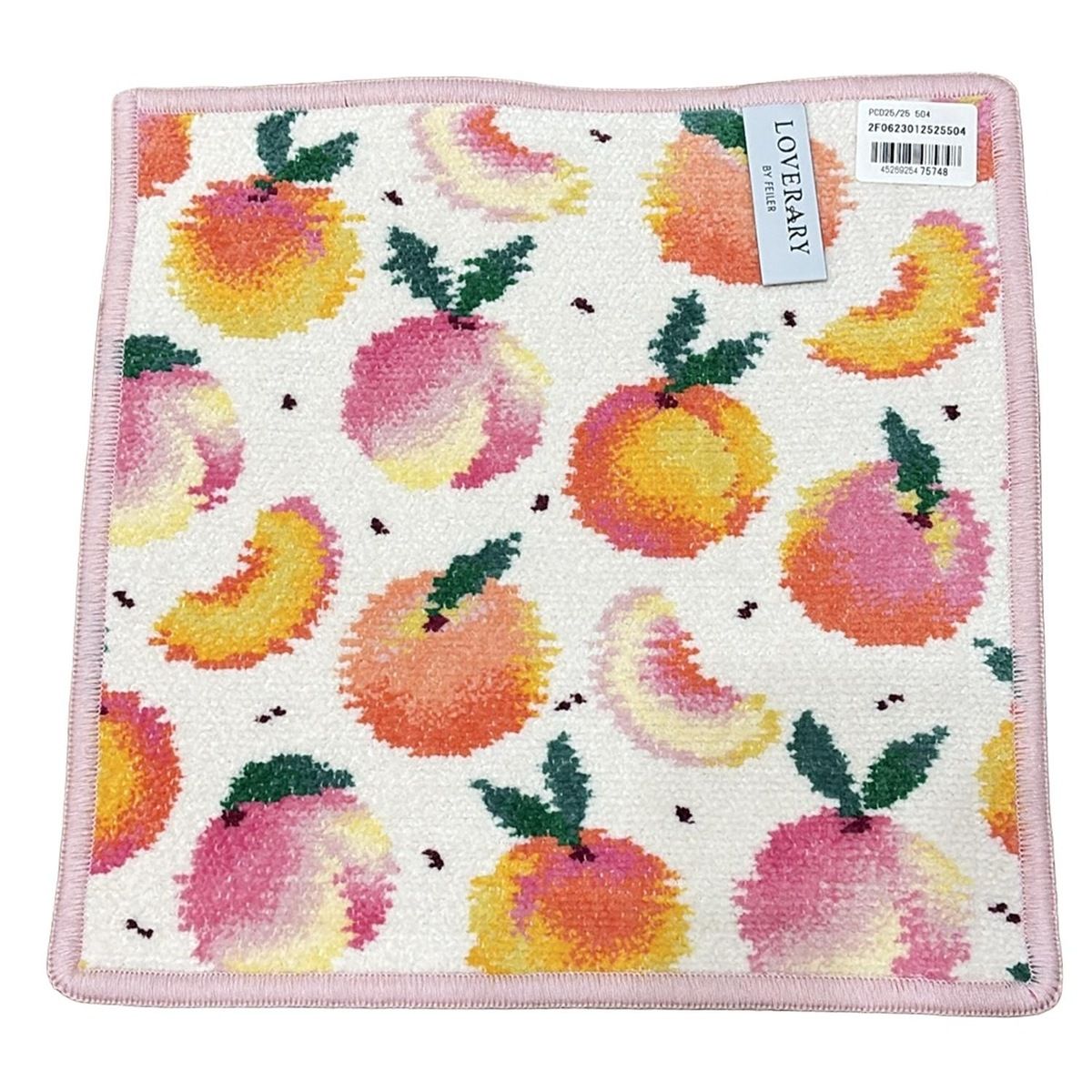 FEILER フェイラー 小物 - アイボリー×ピンク×マルチ ハンドタオル LOVERARY ピーチドット