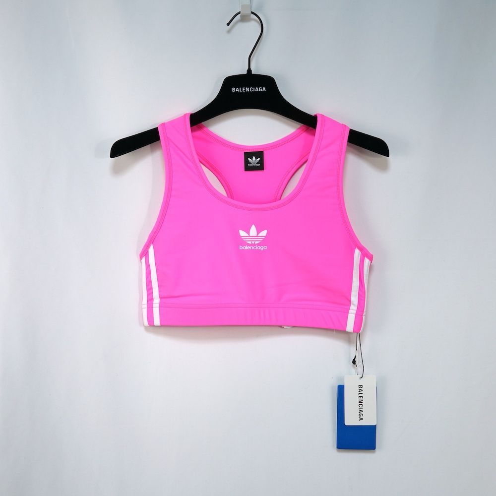 バレンシアガ adidas アディダス コラボ スポーツ ウエア ブラトップ ネオンピンク Mサイズ 724304 4 A 8 B 5 ♥