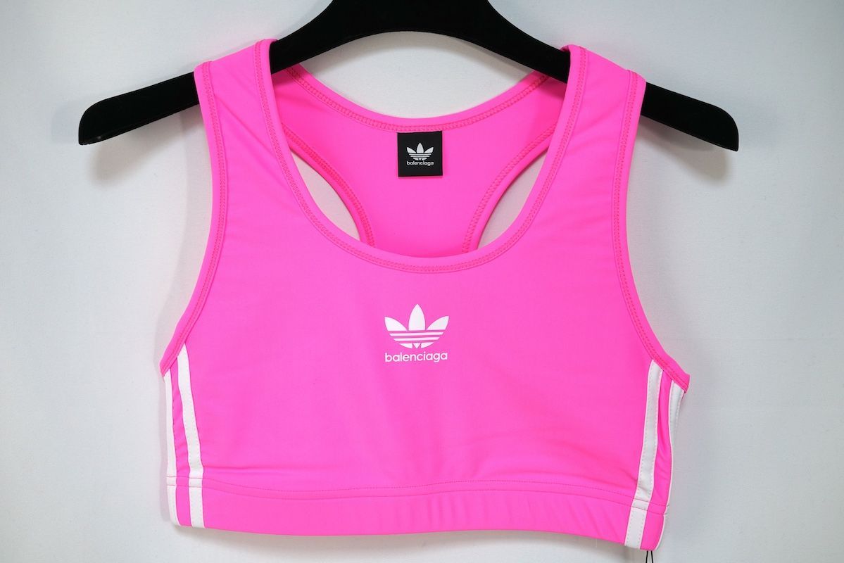 バレンシアガ adidas アディダス コラボ スポーツ ウエア ブラトップ ネオンピンク Mサイズ 724304 4 A 8 B 5