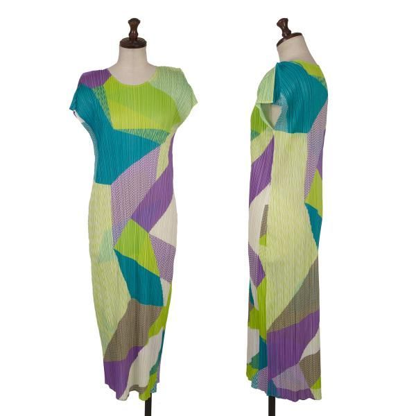 プリーツプリーズPLEATS PLEASE グラフィックプリントフレンチスリーブ