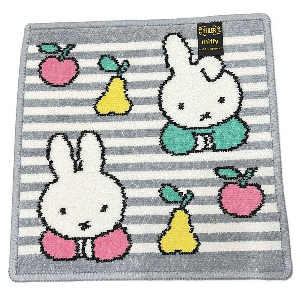 FEILER(フェイラー) 小物新品同様 - グレー×白×マルチ ハンドタオル