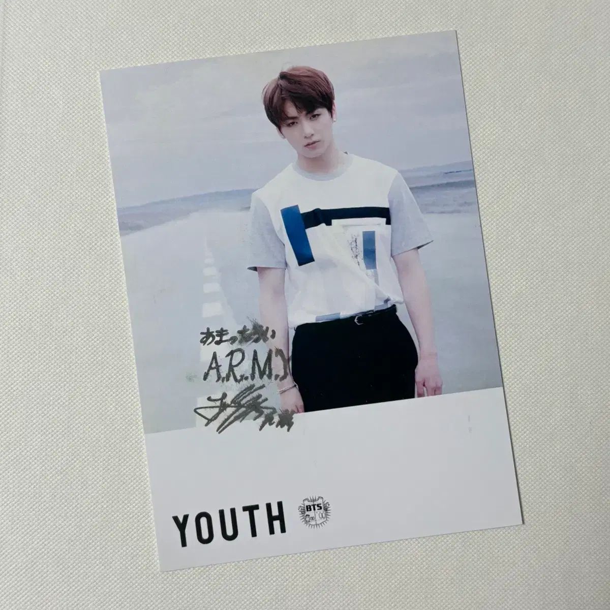 BTS ジョングク ユース Youth サイン トレカ 初回 プリント写真