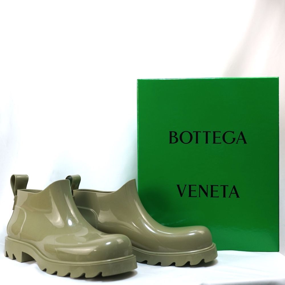 BOTTEGA VENETA ボッテガヴェネタ ラバー ブーツ SHINY RUBBER シャイニーラバー トラバーチン 約30 cm 680510 V 1 AJ 0 3025