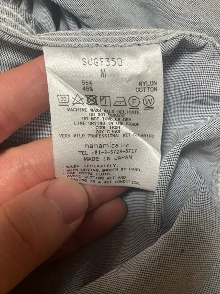 nanamica ボタンダウン WIND AND WISH シャツ