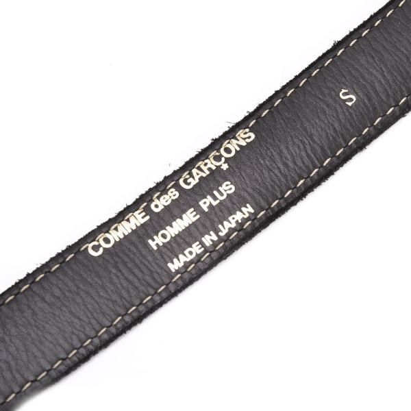 コムデギャルソン　オムプリュス　ベルト　スタッズ　リング　レザー　ブラック コムデギャルソン オムプリュスCOMME des GARCONS HOMME PLUS ステッチ