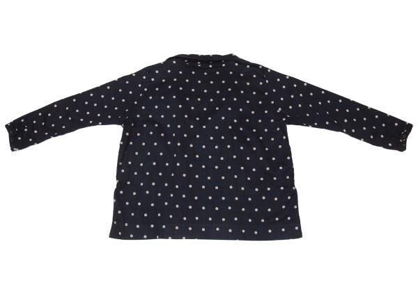 45rpm 45R umii908 コットンドットプリントブラウス 紺グレー2 - メルカリ