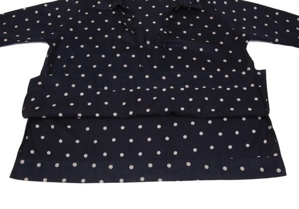 45rpm 45R umii908 コットンドットプリントブラウス 紺グレー2 - メルカリ