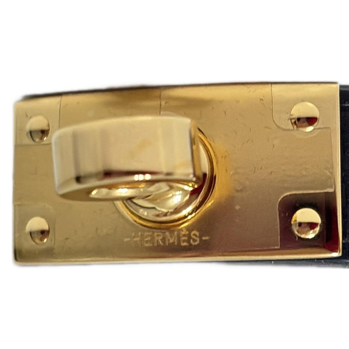 HERMES(エルメス) 小物美品 - 黒×ゴールド グローブホルダー/ケリー