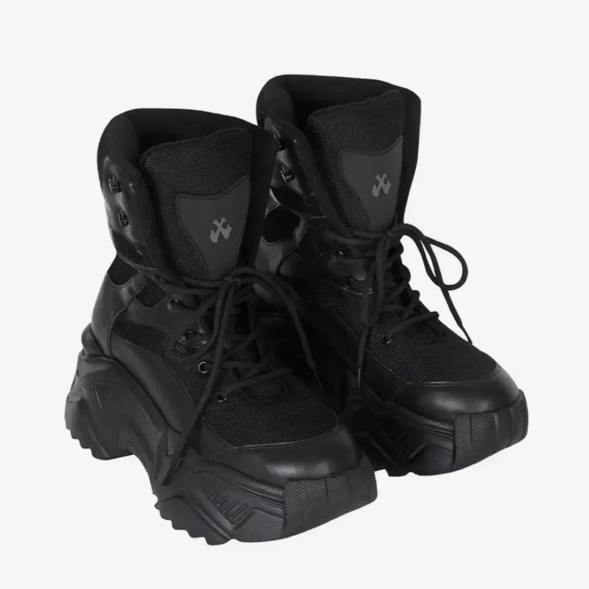 yeel フラットフォーム ブーツ スニーカー ブラック