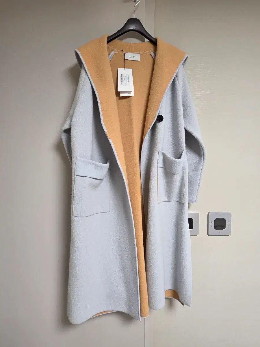 LATT by T ウールカシミア バイ ルーズフィット ニット ロングカーディガン