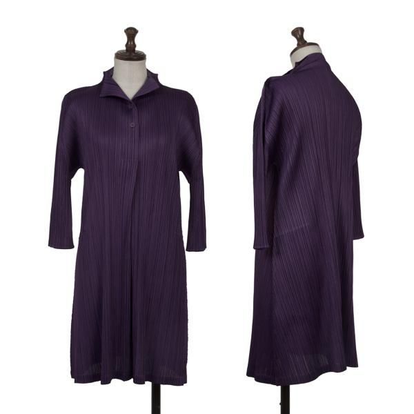 プリーツプリーズPLEATS PLEASE 七分袖プリーツスキッパーフレア