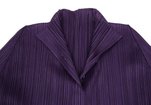 プリーツプリーズPLEATS PLEASE 七分袖プリーツスキッパーフレア