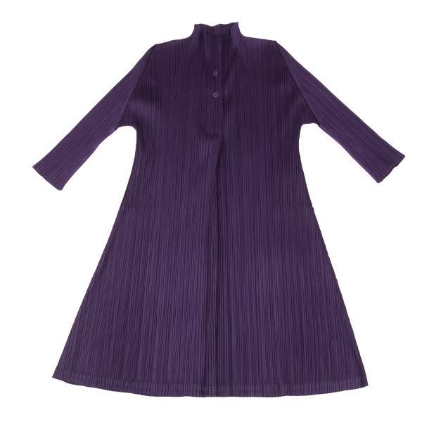 プリーツプリーズPLEATS PLEASE 七分袖プリーツスキッパーフレア