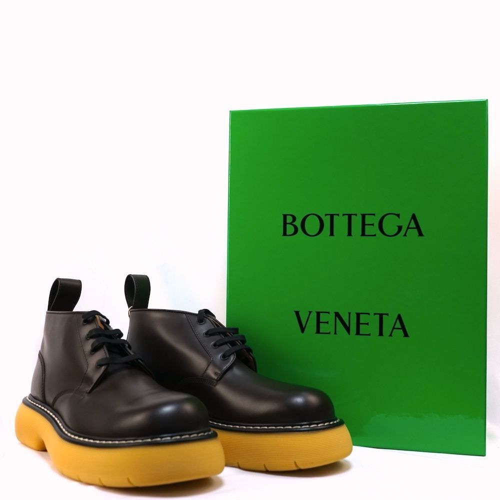 BOTTEGA VENETA The Bounce Ankle ボッテガヴェネタ バウンス アンクル ブーツ レザー ダークブラウン45サイズ(約30cm） 651256 新品未使用