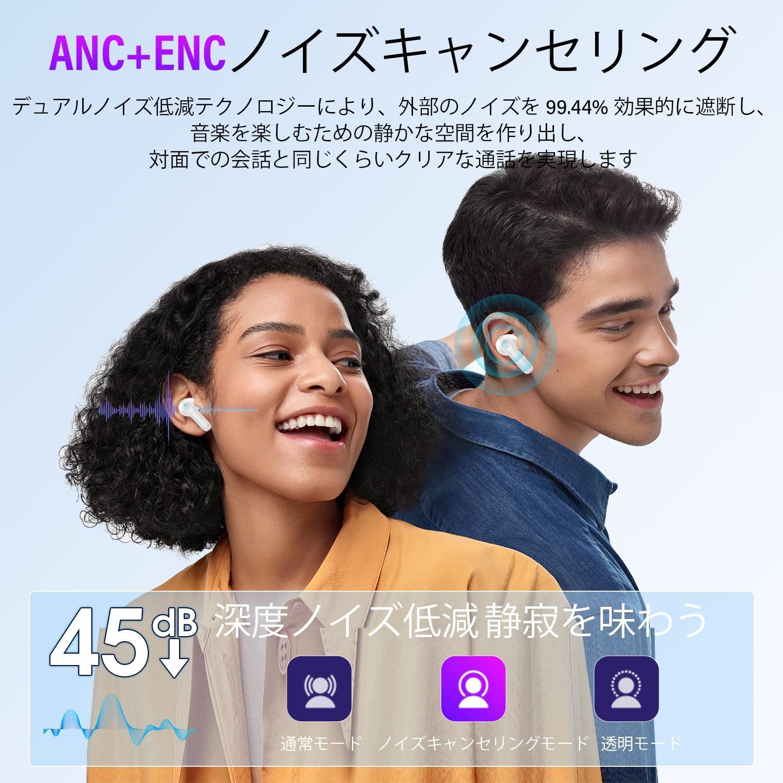 ワイヤレスイヤホン bluetoothイヤホン Aetyt【2025年新登場·多機能