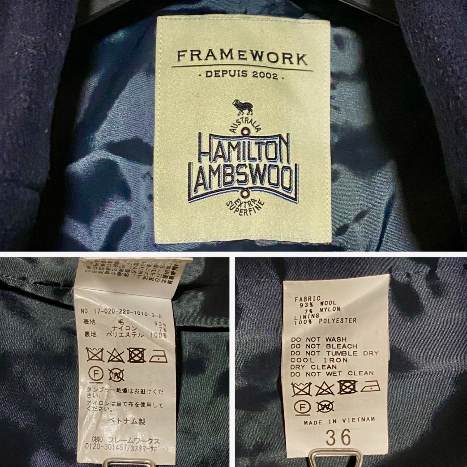 FRAMEWORK フレームワーク HAMILTON ハミルトン ラムウール ダブル