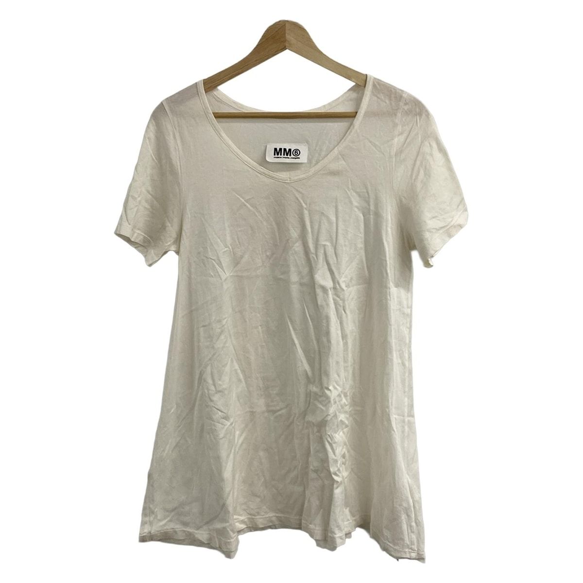 MM 6 エムエムシックス チュニック サイズM レディース - アイボリー クルーネック|半袖
