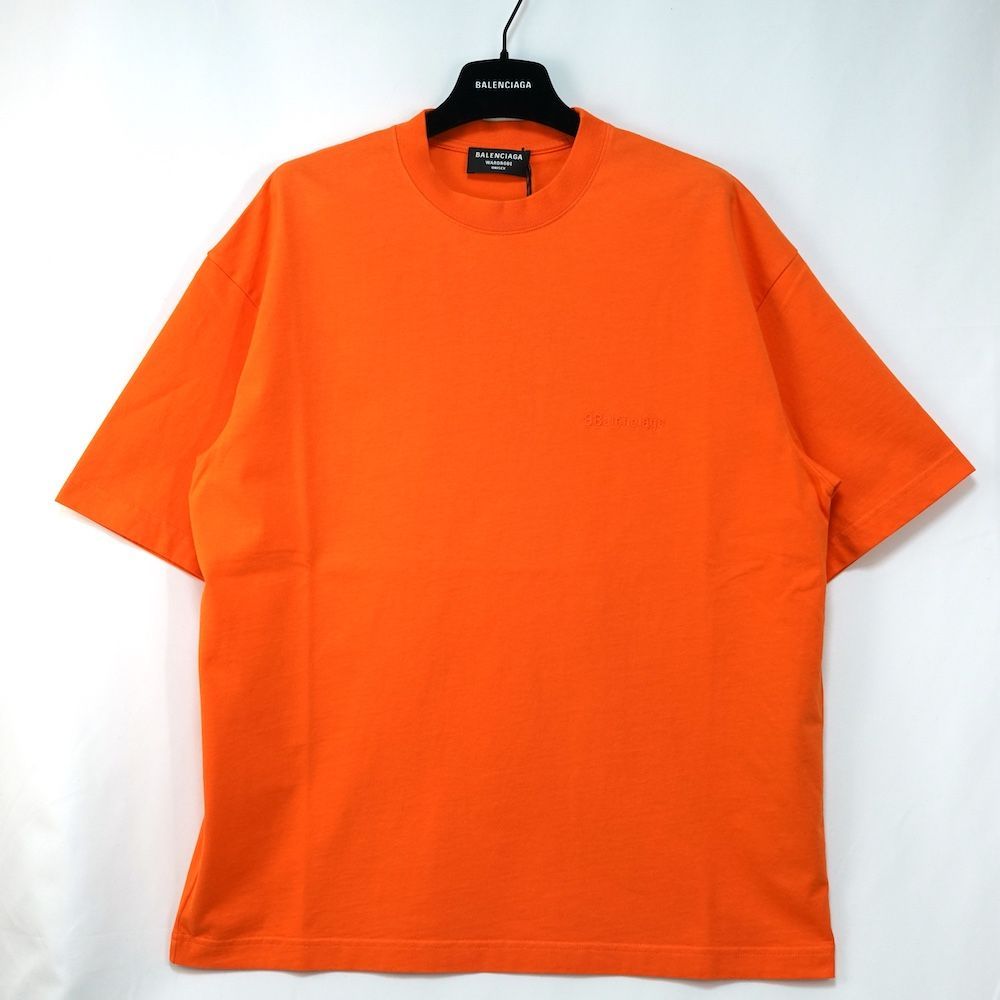 バレンシアガ フロント ロゴ 刺繍 Tシャツ オレンジ XSサイズ ♥