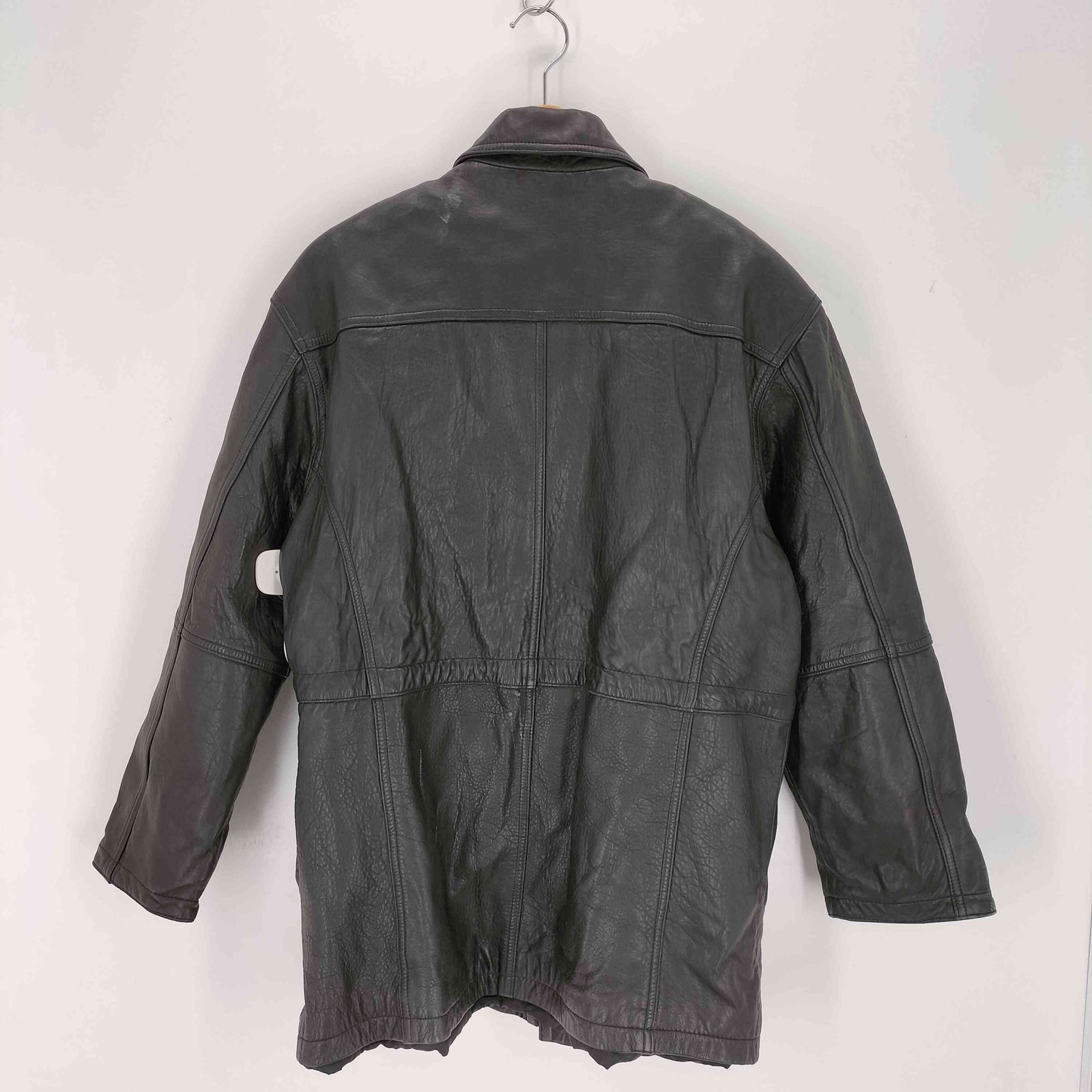 USED古着(ユーズドフルギ) {{W DOPIO}}裏地キルティング ラムレザージャケット メンズ 表記無 【中古】【ブランド古着バズストア】 ユーズドフルギ USED古着 {{W DOPIO}}裏地キルティング ラムレザー