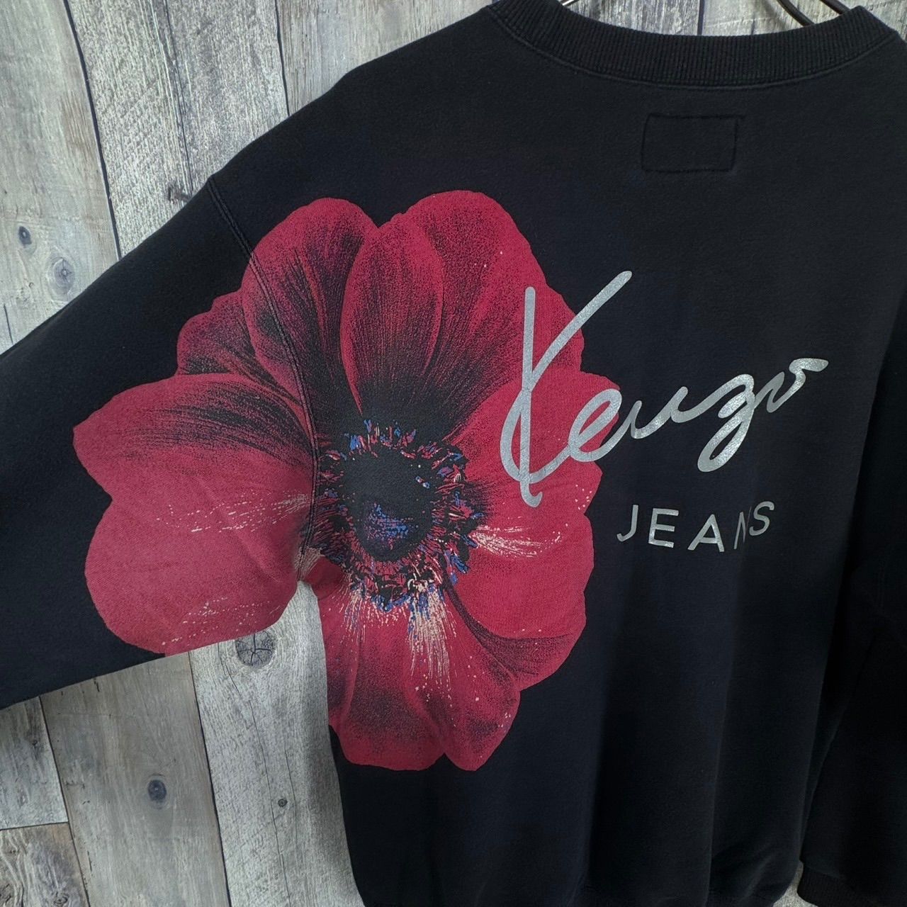 OLD KENZO JEANS ケンゾー ジーンズ 葛飾北斎タグ 日本製 両面プリント 