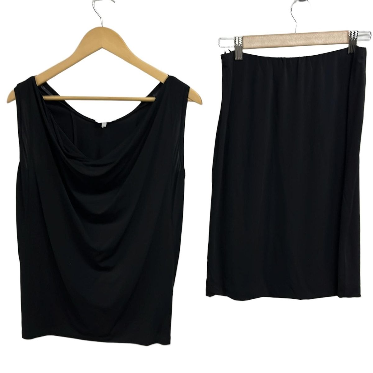 Max Mara マックスマーラ スカートセットアップ レディース - 黒 ウエストゴム