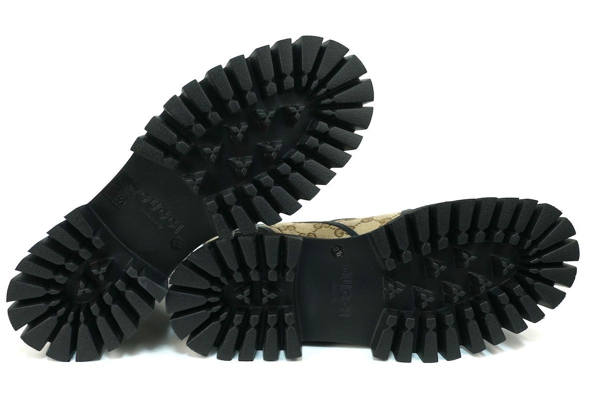  GUCCI GG Jacquard Canvas Ankle Boots グッチ ジャカード キャンバス アンクル ブーツ サイドゴア 11. 約30.5 cm 739777 サイドゴアブーツ ブーツ 革靴