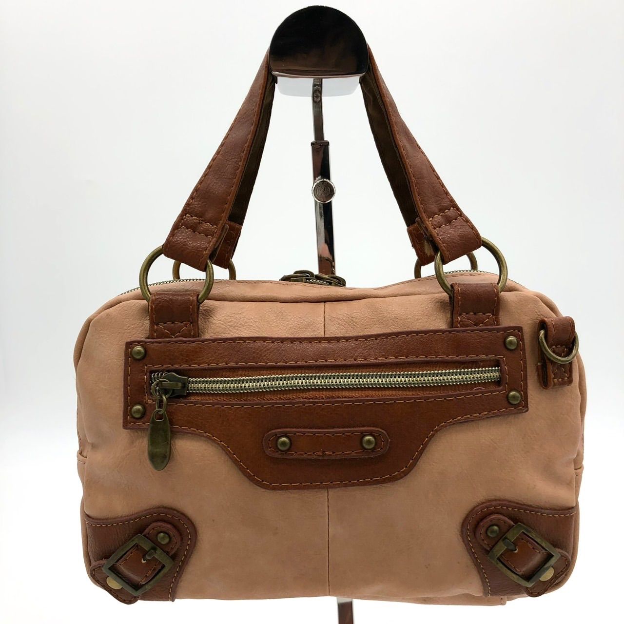 フェアリーグランジ00sレザー×リアルファージャケット y2k アーカイブ