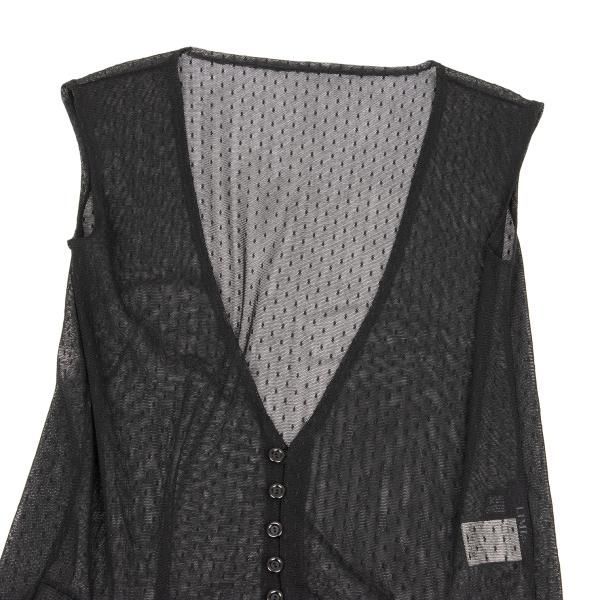 LIMI feu リミフゥ ロング ベスト リミフゥLIMI feu ドットドビーチュールロングベスト 黒S - メルカリ